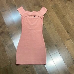 Marciano bandage pink dress xs